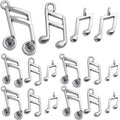 100pcs Antique Silver Musical Note Charms Tibetan Vintage Musical Instrument Notes Symbol Pendant Charms for Music Students Teachers DIY Crafts Jewelry Making, 3 Styles