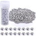 1000pcs 2mm Round Crimp Beads Stainless Steel Loose Spacer Stoppers Beads Ends Caps and 1pcs Plastic Box for Jewelry Making Bracelets Necklace, Hole : 1.6mm
