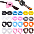 Glasses Ear Grips, 12 Pairs Eyeglass Ear Grips Anti-slip Ear Holder Silicone Soft Glasses Ear Hooks for Reading Sport Spectacle Sunglasses Glasses, Pink, White, Blue, Black, Orange, Brown