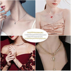200 Pieces 2 Colors Metal Necklace Extenders Bracelet Anklet Chain Extensions for DIY Jewelry Making Valentine's Day Birthday Gifts, 5 cm / 7 cm