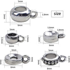 100g (About 100-150pcs) Tibetan Silver Bail Beads Jewelry Connector Bails Beads for Necklace Bracelet Jewelry Making,5 Styles