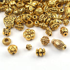 100 Gram(About 150-200pcs) Antique Gold Spacer Beads Charm Bead Spacers Jewelry Findings Accessories for Bracelet Necklace Jewelry Making