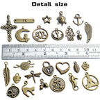 Vintage Charms Bulk,100pcs Antique Bronze Charms Alloy Pendant Charms Jewelry Making Supplies for Necklace Bracelet Earring