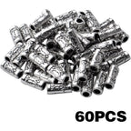60pcs Antique Silver Column Spacer Beads Alloy Tibetan Beads Spacers Tube Bead Spacer Loose Beads for Jewelry Bracelet DIY Jewelry Crafts Making