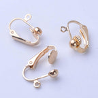 BronaGrand 20pcs Clip-on Earring Converter with Easy Open Loop (Gold)