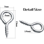 Small Eye Hooks,100pcs 13x7mm Mini Eye Pins Eye Screw Hooks Metal Eyelets Screw Eye Lags for Resin Jewelry Bead Plastic Wood