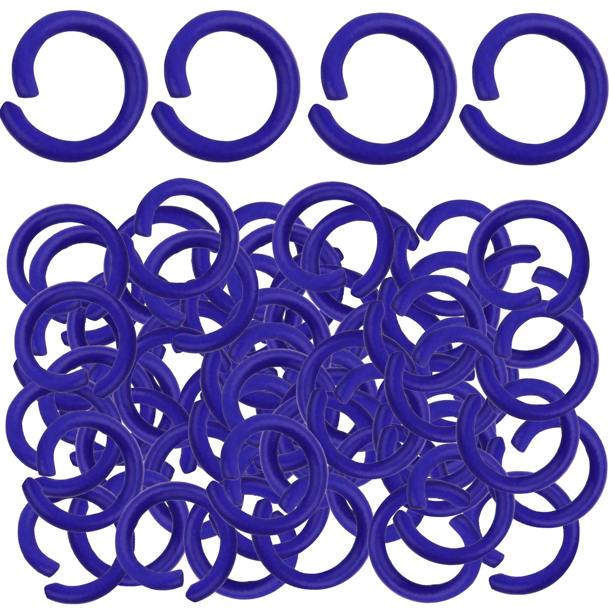 300pcs 10 Colors 8mm Open Jump Rings Metal Single Jump Ring Links Wire Ring Connectors with a Plastic Box for DIY Choker Necklaces Bracelet Jewelry Making