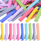 50pcs 10 Colors Alligator Hair Clips Metal Duck Bill Hairclips Single Prong Non-slip Hair Barrette Sectioning Hairpins for Women Salon Styling DIY Accessories