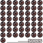 50pcs 20mm Black Coffee Wood Beads Large Hole Round Beads Natural Wooden Loose Spacer Beads for DIY Crafts Jewelry Making Garlands Home Decor, Hole: 10 mm