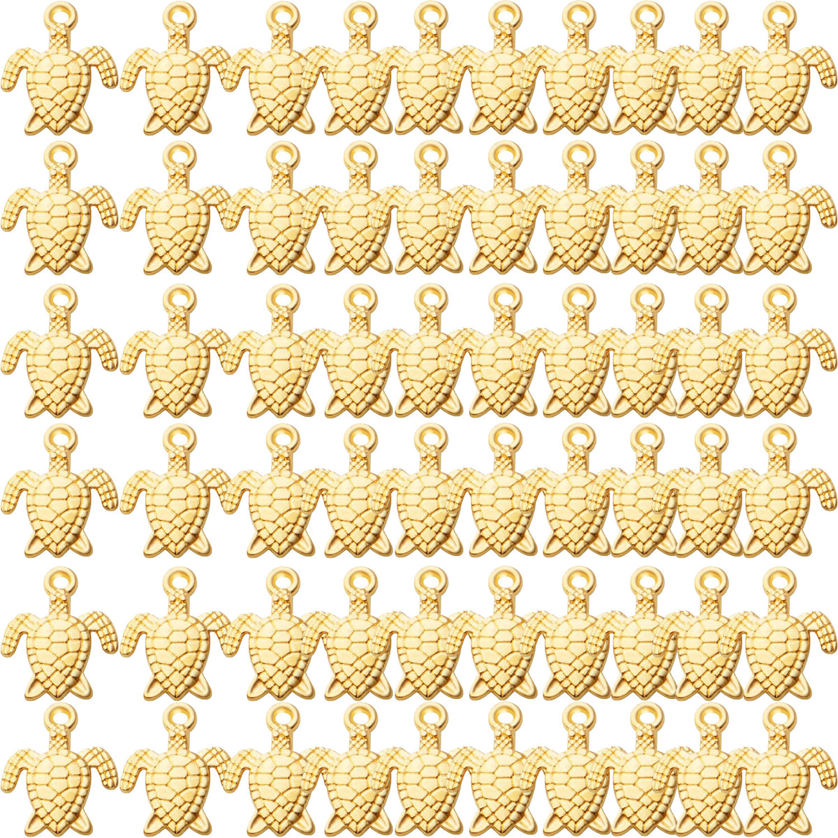 60pcs Sea Turtle Charms Alloy Tortoise Charm Pendant for DIY Necklace Bracelet Jewelry Crafts Making Accessories,5 Colors