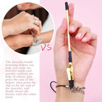 3 Pieces Bracelet Tool Buddy Assistant Clips Jewelry Helpers Fastening and Hooking Equipment for Necklace Watch Band Keychain Clasps Zippers, 3 Colors