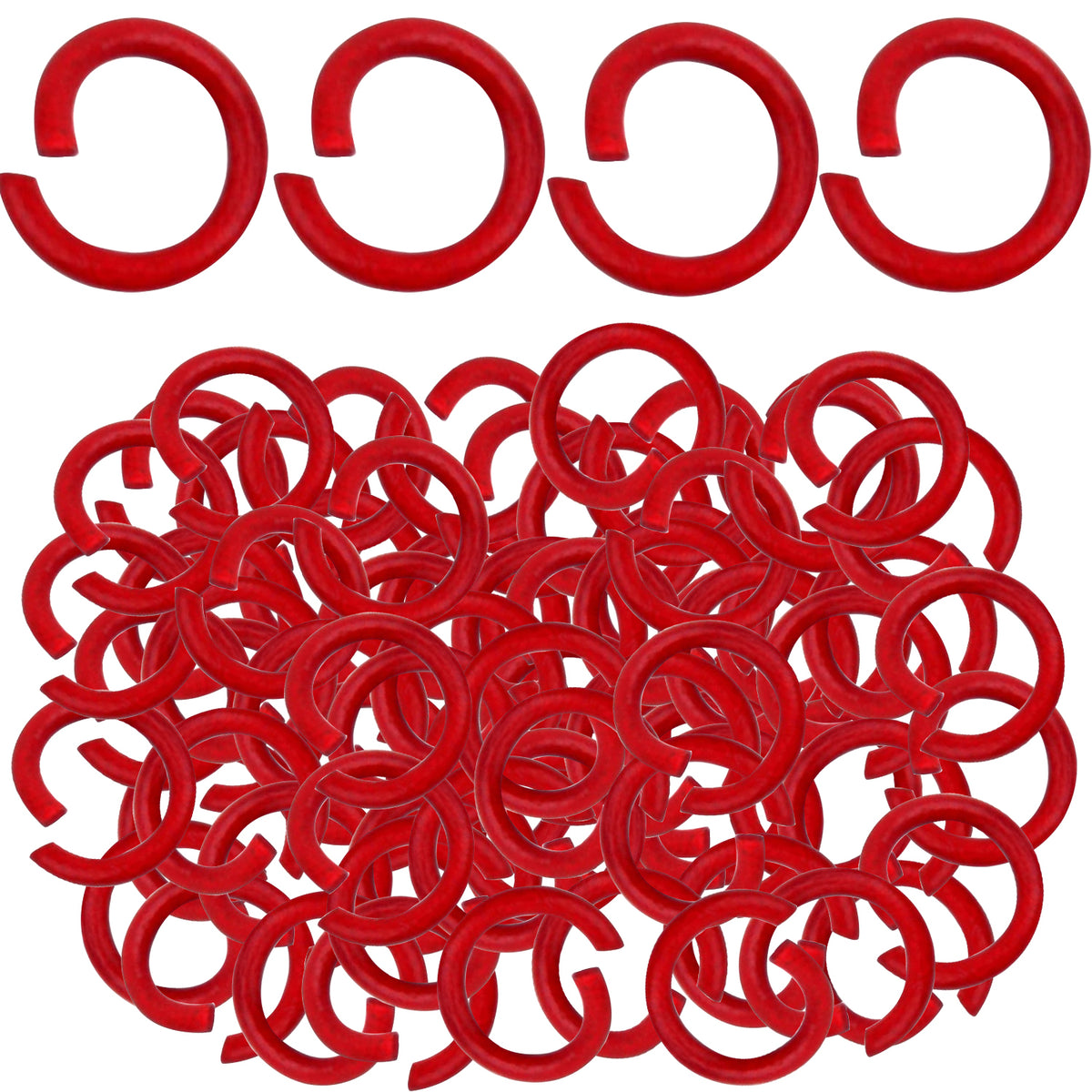 300pcs 10 Colors 8mm Open Jump Rings Metal Single Jump Ring Links Wire Ring Connectors with a Plastic Box for DIY Choker Necklaces Bracelet Jewelry Making