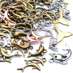 100g Mixed Styles Dolphins Charms Collection,Dolphin Charms Pendants Jewerly Making charms for DIY Earring Bracelet Necklace