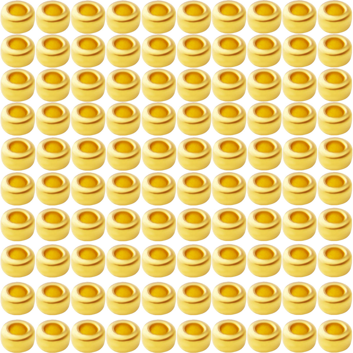 100pcs Alloy Tube Spacer Beads Rondelle Beads European Column Spacers Loose Round Spacers Jewelry Beads Charms for Bracelet Jewelry Crafts Making Supplies,Gold and Silver