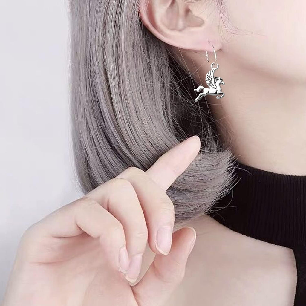 50pcs Flying Horse Charms Pendants Tibetan Alloy Animal Charms Equestrian Beads Charms for DIY Jewelry Bracelet Necklace Making