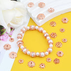120g Bead Caps with A Clear Storage Box, Tibetan Gold Beads Spacers Jewelry Findings Accessories for Jewelry Making 300-350 Pieces