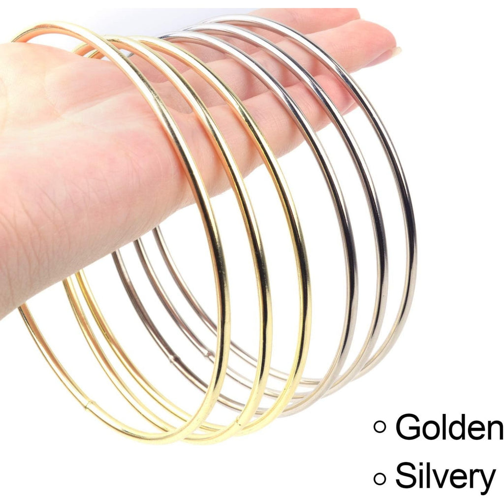 6pcs 4 Inch Metal Hoops Metal Rings for Dream Catcher and Crafts(Gold and Silver)