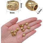 100pcs Antique Silver Oval Spacer Beads Alloy European Large Hole Loose Beads with A Plastic Box for DIY Bracelet Jewelry Making Handmade Decor, Hole: 4.3 mm