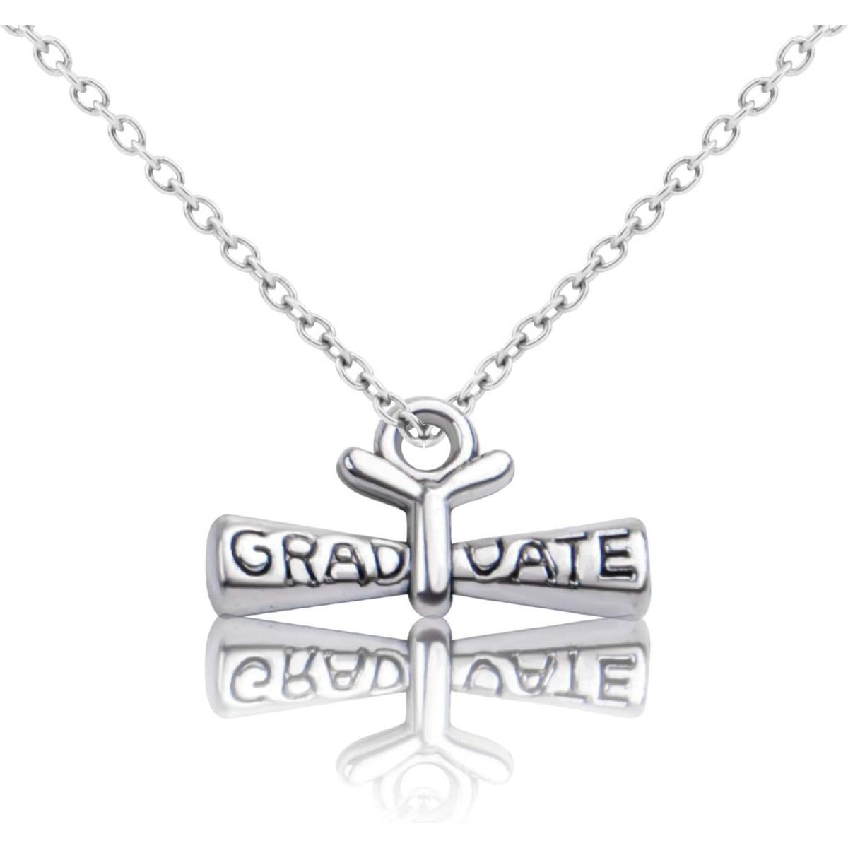 50pcs Silver Graduation Charms Pendants Graduate Hanging Charm with Diploma for Bracelets Keychain Necklace
