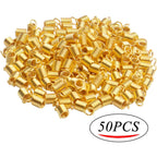 Coil Cord Ends, 150pcs Crimp Cord Ends Spring Buckle Leather Cord Ends Caps Loop Clasps for DIY Jewelry Parts Bracelets Crafting, 9×5mm, Hole 3.5mm