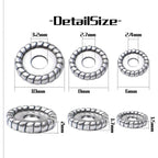 200pcs Tibetan Antique Silver Alloy Spacer Bead Spacer Beads Charms Round Spacers Beads Jewelry Spacers with A Box for DIY Jewelry Crafts Making,Gear Shape