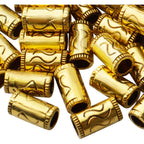 100pcs Antique Gold Column Spacer Beads Alloy Tibetan Spacers Tube Bead Spacers Loose Beads Charm Beads for DIY Bracelet Necklace Jewelry Crafts Making Finding,Hole: 3.6mm