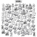 100g Antique Silver Bear Charms Alloy Animal Charms Teddy Bear Charm Pendants for DIY Bracelet Necklace Jewelry Findings Making Accessories