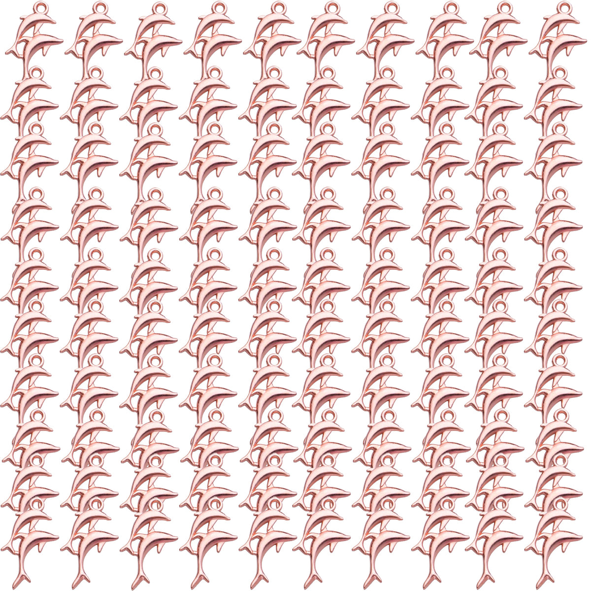 100pcs 4 Colors Dolphin Charms Pendants Fish Charms Vintage Animal Pendant Charm for DIY Necklace Bracelet Jewelry Making Accessories