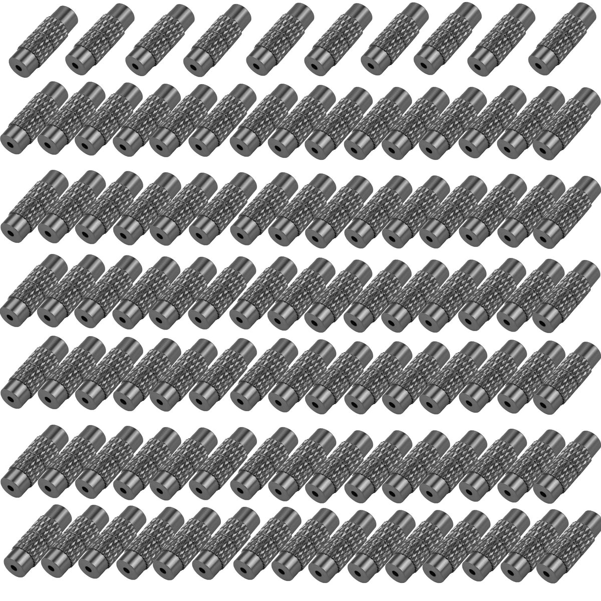 100pcs 4 Colors Brass Screw Twist Clasps Barrel Tube Fastener Cord End Caps Jewelry Clasps for DIY Bracelet Necklace Crafts Jewelry Making Decorative Accessories, 12 mm x 4.2 mm